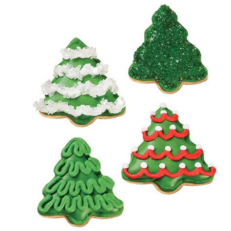 The cream cheese in the cookie dough adds just the right amount of pliability, so you can cut, fold and shape with ease. A Grove of Christmas Tree Cookies | Wilton