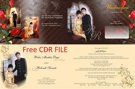 Download Undangan Pernikahan Gratis Template Corel