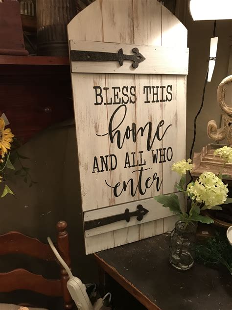 Bless This Home And All Who Enter Sign Silhouette Design Studio