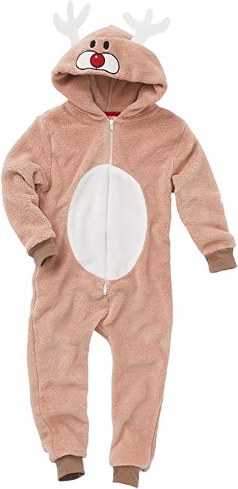 Mono pijama infantil Onesie con diseño de reno forro polar muy suave