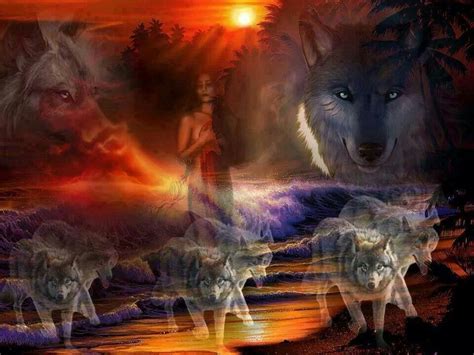 Spirits Of The Wolf Native American Wolf Native