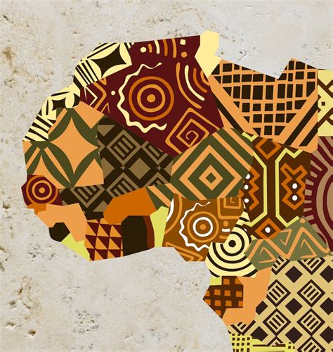 African Map Art African Print Map Decor African Wall Art Etsy