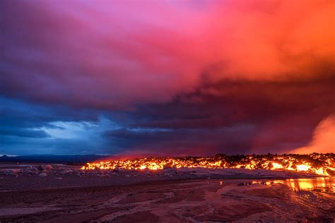 Glowing Lava And Skies Photograph By Panoramic Images Fine Art America