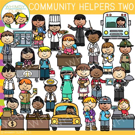 Awesome Community Helpers Clip Art Set Two Images And Illustrations