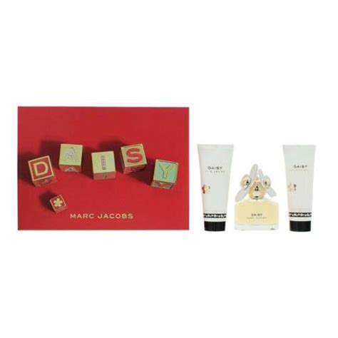 MARC JACOBS DAISY GIFT SET 50ML EDT SPRAY BODY LOTION 75ML 75ML