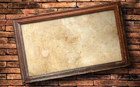 Download Wallpapers Blank Picture Frame 4k Brickwall Gallery