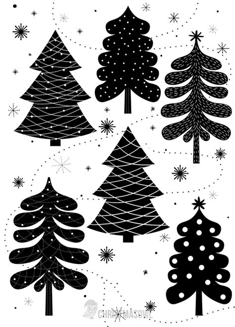 black and white christmas cards free printable