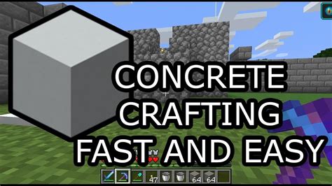 Minecraft - Concrete crafting : Fast and easy - YouTube