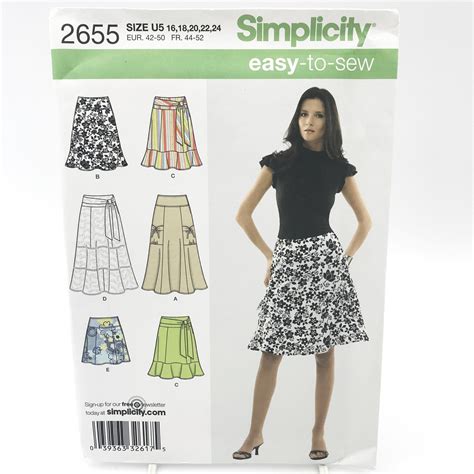 Simplicity 2655 Plus Size Skirt In Three Lengths Ruffle Size Etsy In