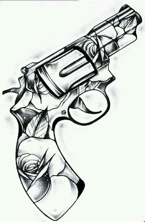8 Best Pistol Drawing Images Tattoo Sketches Sleeve Tattoos Chicano