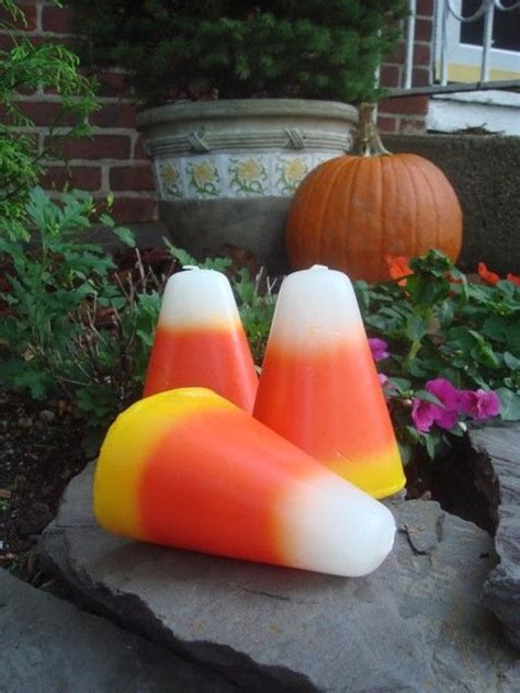 Candy Corn Candles Set Of 3 Halloween Candy Corn Candles Halloween