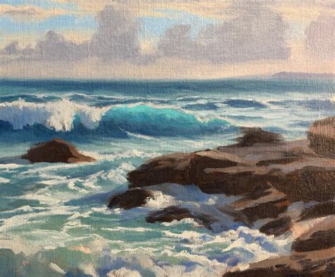 How To Paint A Rocky Shore Seascape Samuel Earp Artist Seascape