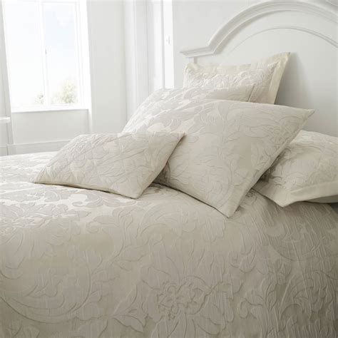 Luxury Jacquard Floral Damask Duvet Cover Bedding Cushions Quilted