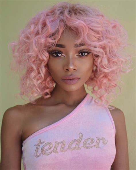 Powder Pink By NyanÃ© Lebajoa Ombre Hair Blonde Curly Hair Styles
