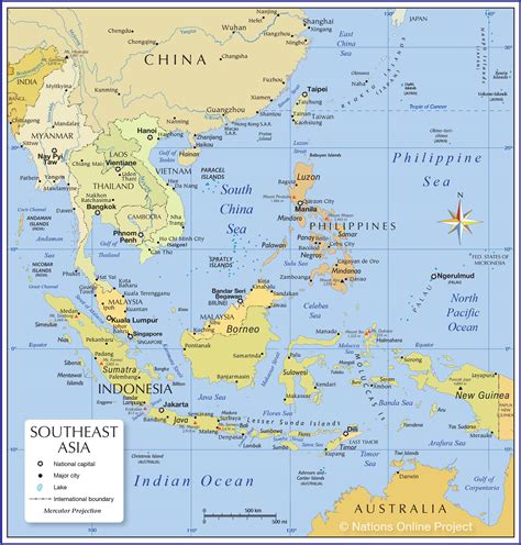 The other importance of the map or the other important role that the map actually plays is spreading the knowledge of the geographical division, among the students and other enthusiasts, who want to have the knowledge about their geographical boundaries. Map of South-East Asia - Nations Online Project