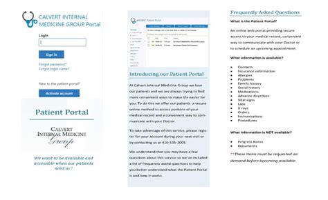 Medent Patient Portal Calvert Internal Medicine Group