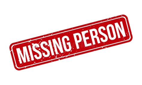 Missing Person Rubber Stamp Red Missing Person Rubber Grunge Stamp