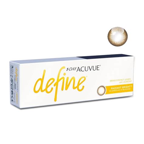 1 Day Acuvue Define Radiant Bright 1 Box 30 Lenses Gulf Optic