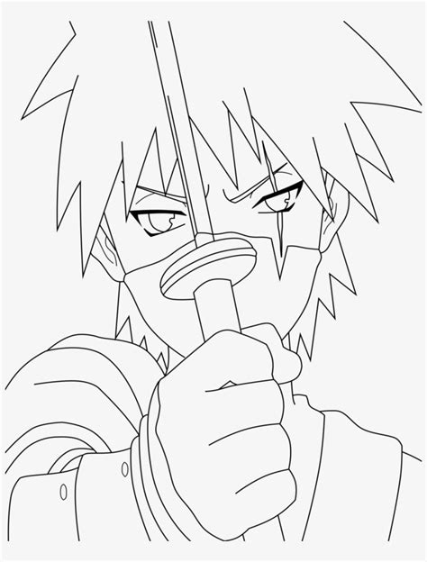 Power Of Kakashi Coloring Page Anime Coloring Pages