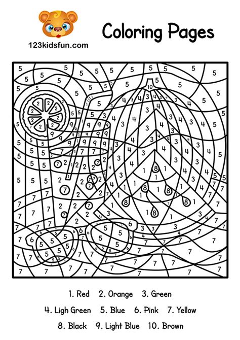 Every page is available in three modes: Color By Number Summer Coloring Pages for Kids Printable ...