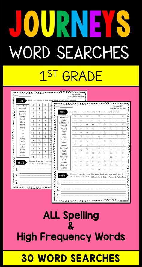 Journeys First Grade Spelling Words