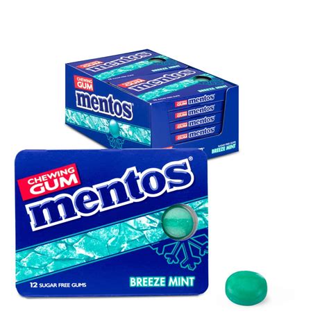 Mentos Chewing Gum Mentos Gum Breeze Breeze Mint Blister Pack Of 12
