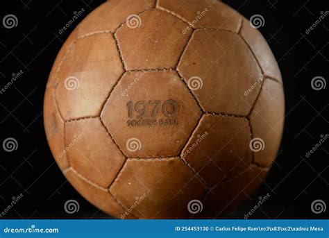 Vintage Classic Historic Soccer Ball Football From World Cup 1900 Stock