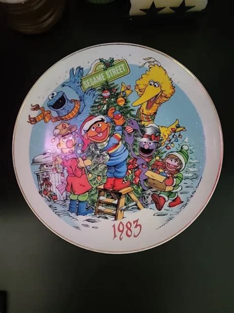 1983 Sesame Street Muppets Christmas Collectors Plate Limited Edition
