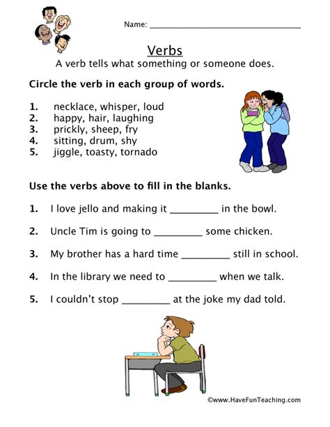 The verb (has) is used with the subject third person singular number. Verb Usage Worksheet • Have Fun Teaching
