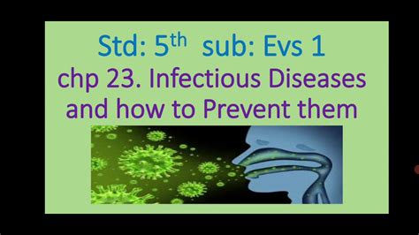 Std 5th Infectious Diseases And How To Prevent Them Youtube