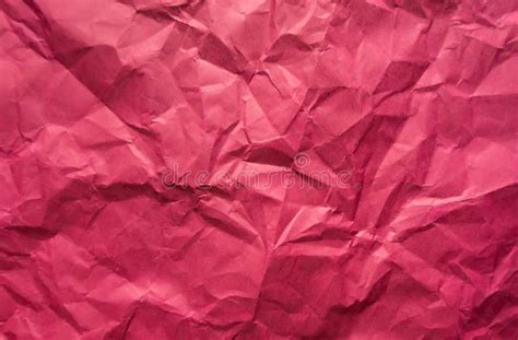 Background Crumpled Pink Sheet Of Paper Stock Photo Image Of