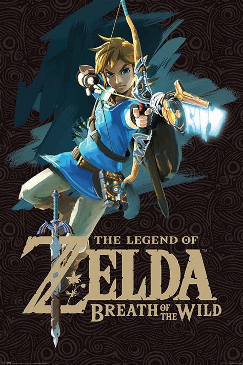 Zelda Breath Of The Wild Game Cover Poster Buy Online At