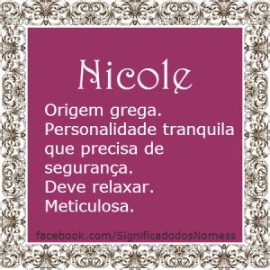 Significado Do Nome Nicole Significado Dos Nomes Significados Dos