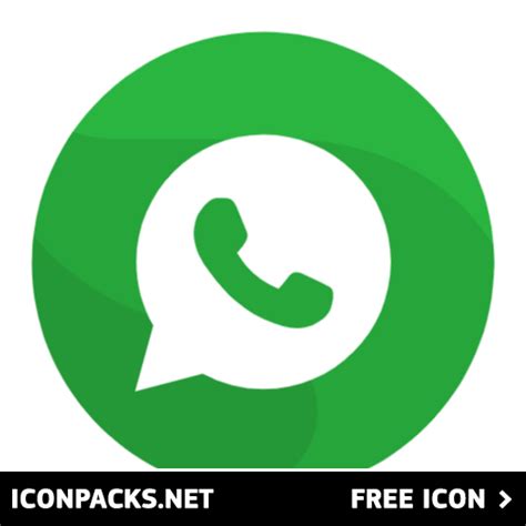 Free Whatsapp Circle Green Logo Svg Png Icon Symbol Download Image