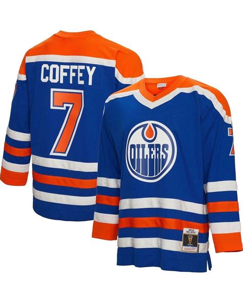 Mitchell And Ness Paul Coffey Royal Edmonton Oilers 1986 Blue Line Player