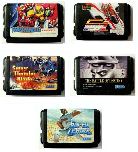 Lot 5x Games Sega Mega Drive Games Japanese Version Fatal Fury