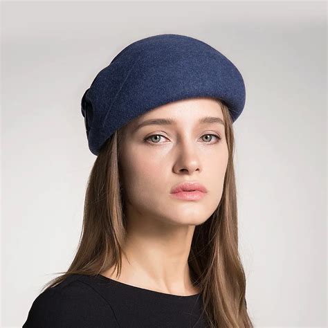 Sedancasesa Female Wool Felt Beret Hats For Women French Lady Artist