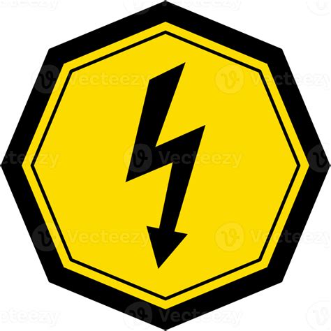 Free Sticker Warning Danger Electrical Lightning Logo Symbol Icon