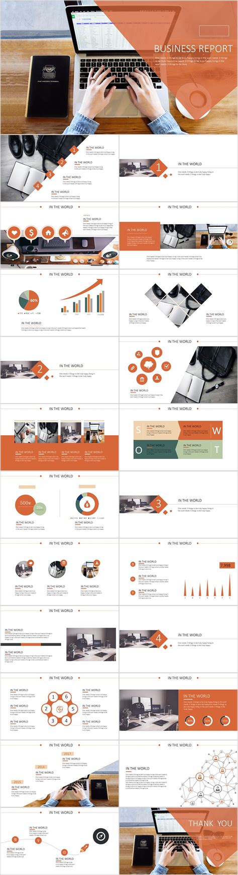 White Business Report Powerpoint Templates On Behance Professional
