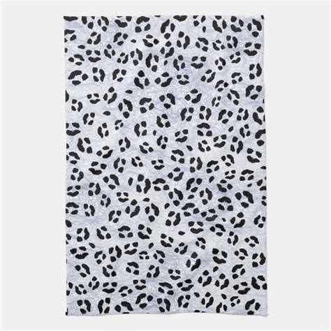 White Leopard Print Tea Towel Zazzle