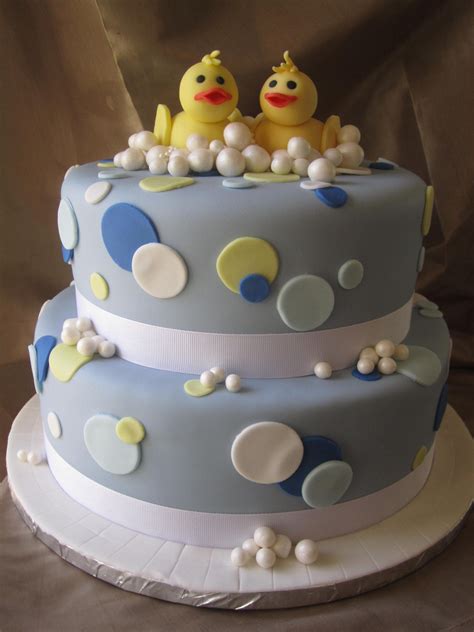Duck Baby Shower Cake For Twins Baby Shower Cakes Baby