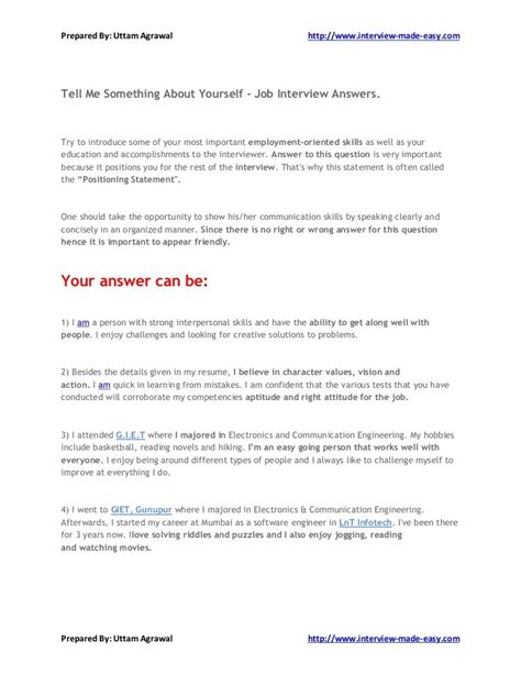 40 job interview tell me about yourself answer example pics job interview blog