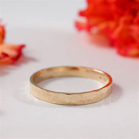 Wedding Bands In 9ct Yellow Recycled Gold By Fragment Designs