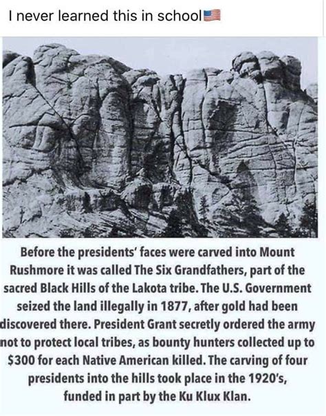 The Real Mount Rushmore Is Actually The Six Grandfathers American