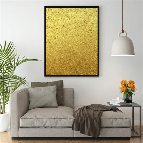 Leon Grossmann Homage To Yves Klein Gold Abstract Painting 2021
