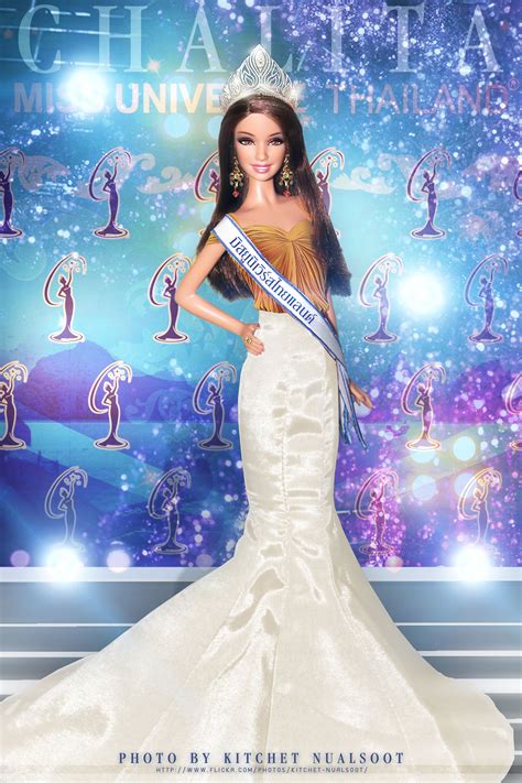 2013 Miss Universe Thailand Pageant Barbie Doll By Kitchet Nualsoot Mermaid Wedding Dress