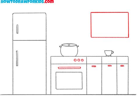 How To Draw A Kitchen Easy Drawing Tutorial For Kids