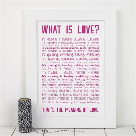Personalised Love Print With Love Poem By Bespoke Verse