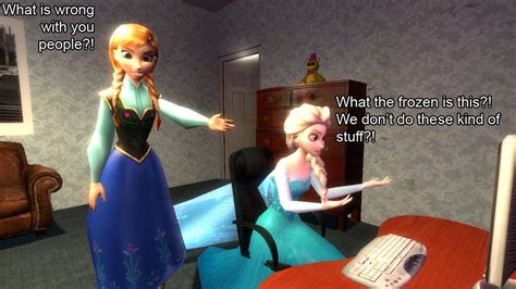 Elsa And Anna S Reaction To Frozen Rule 34 Sfm Art By Erichgrooms3 On Deviantart