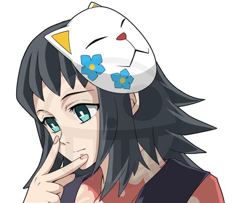 Makomo Kawaii Pose With Cat Mask Peeker Hentaku Anime Stickers